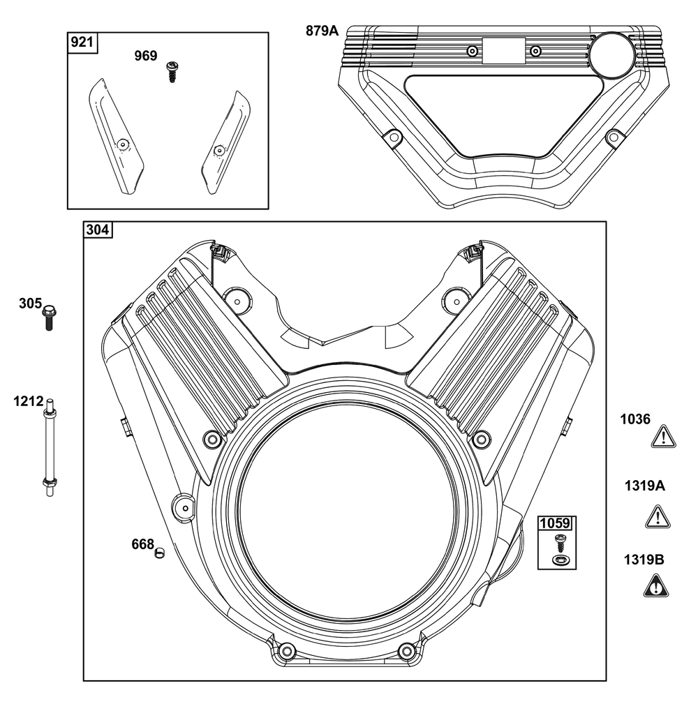 Blower Housing Group Diagram and Parts List for 61E377-0155-J1 400000 - 699999 Briggs and Stratton Engine